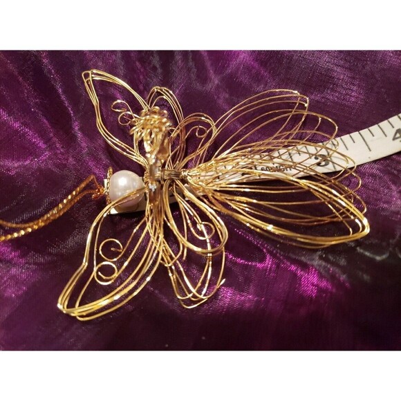 Delicate Golden Wire Work Angel. Avon 1997 Collection. New In Box - Picture 9 of 9